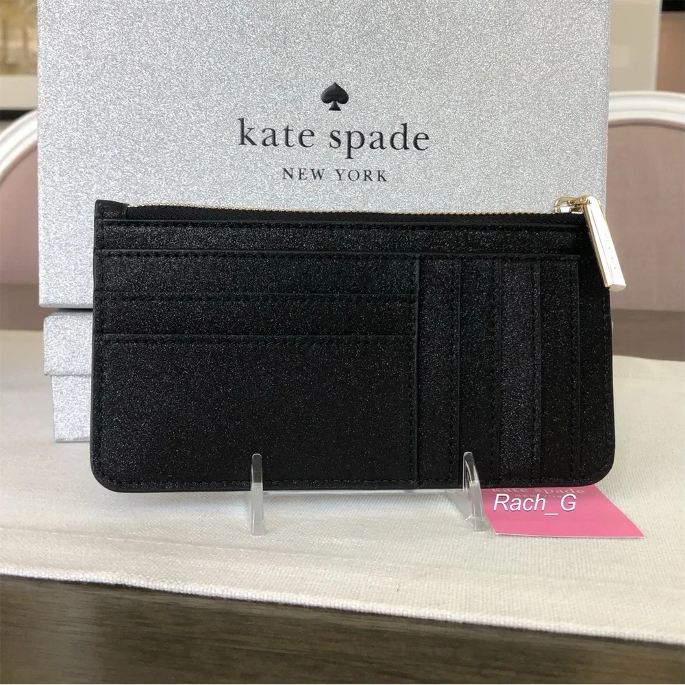 Kate Spade Tinsel Glitter Boxed Large Card Holder